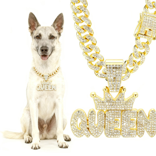 Dog collar necklace queen - dog,