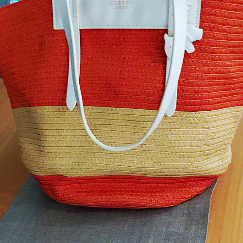 Radley striped woven straw - radley,
