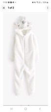 Next Under The Stars White Fluffy Unicorn All In One 0nesie 9years