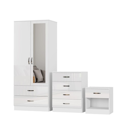 Piece gloss white bedroom - piece,
