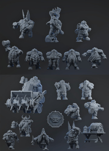 Dwarf fantasy football team - dwarf,