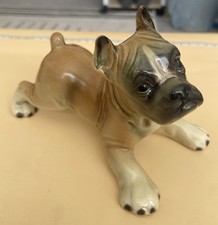 Vintage West German Germany Boxer Puppy Dog Ceramic Figure