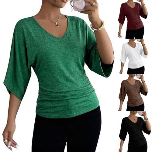 Women summer ruched tunic - ruched,