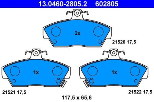 Disc brake pad set ate - brake,