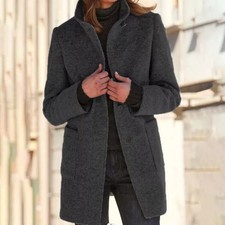 NEW Womens Trench Coat Outwear Ladies Winter Warm Jacket Overcoat PLUS SIZE UK