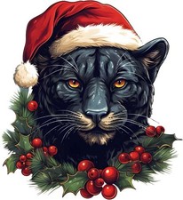 Black Christmas Panther Wall