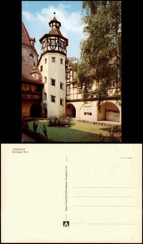 Postcard ansbach behringer hof - behringer,