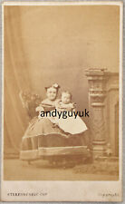 CDV LAVINIA WARREN & BABY CIRCUS BARNUM BAILEY ANTIQUE PHOTO LONDON STEREOSCOPIC