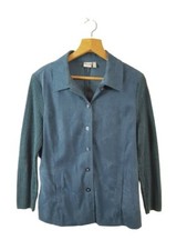 Oscar B Womens Ladies Green Basic Knit Jacket Coat Size 16UK Regular Button 