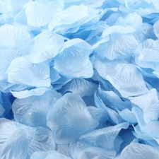 BABY BLUE  SILK ROSE PETALS