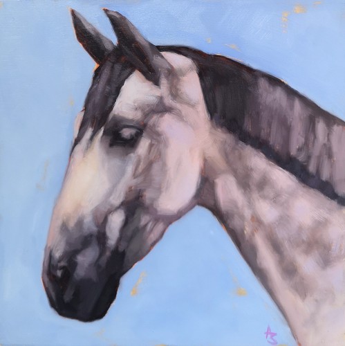 Original horse oil painting - original,