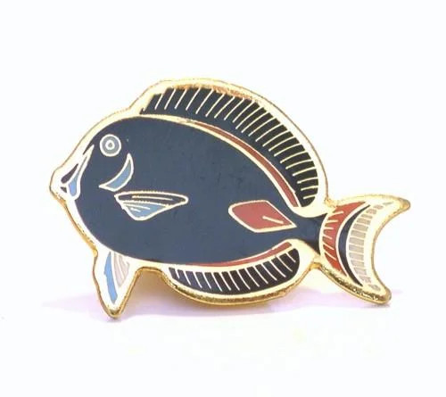 Tropical fish pin - tropical, badge