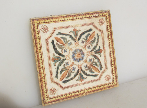 Antique ceramic tile vintage - ceramic,