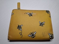 Cath Kidston Yellow Bees PVC Bifold Wallet Purse Card Holder Bag