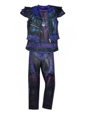 Disney Descendants Mal Costume Faux Leather Waistcoat Aged 7-8 #4