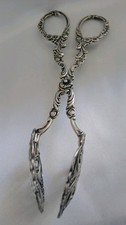 Silver Plated Tongs. Open work pastry or sugar tongs . 6.5 inches
