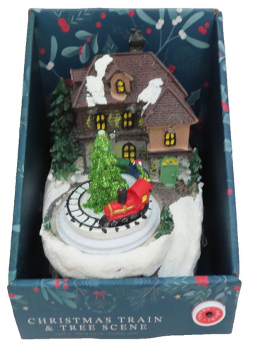 Christmas train tree scene - &,