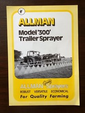 ALLMAN SPRAYERS MODEL 300 TRAILER SPRAYER BROCHURE