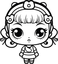 LOL Doll vinyl sticker large