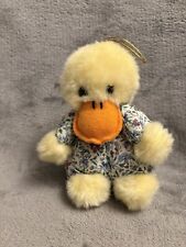 Vintage PMS floral Yellow Duck (Duckling) Soft Toy Plush Cuddly Easter