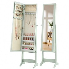 Green Standing Jewelry Armoire