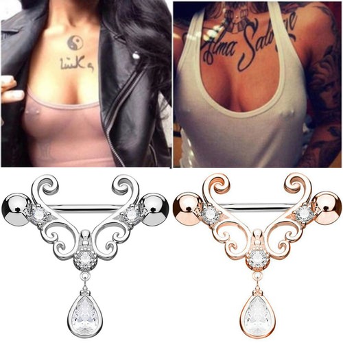 1pair vintage nipple ring bars - 1pair,