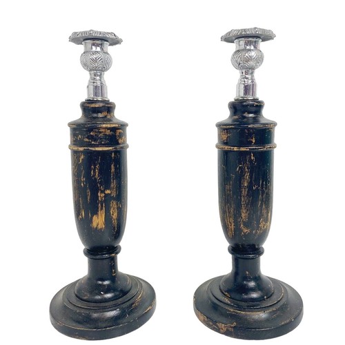 Vintage pair black wooden - black,