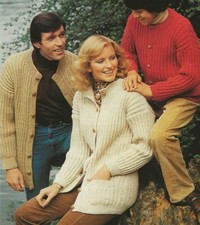  Family Aran Cardigans & Pockets Knitting Pattern Ladies Girls Boys 26-42" 1221