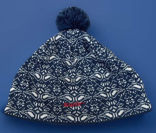 Swix blue pom beanie hat - blue,