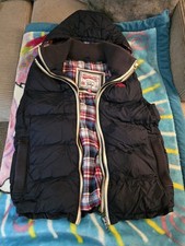 Superdry XL Tokyo Double Zip Chequered Pattern Gilet