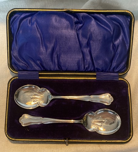 Cased pair small - cased, antique