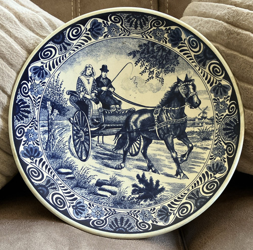 Delft blauw collector plate - blauw,