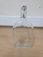 250 ml Glass Bottle with Wire Hip Flask Liquor Shot Dressing