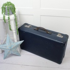 1950's Blue Vintage Globetrotter Suitcase. A Gorgeous Vintage Appeal.