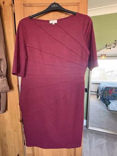 Burgundy linea shift dress - linea,