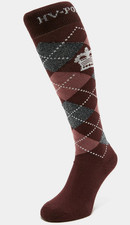 HV Polo Unisex Argyl Knee High Socks for horse riders, EU35-38 (UK3.5-UK5)