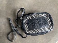 Alexander McQueen Black Silver Studded Crossbody Bag