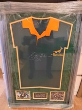 Bryan Habana Signed Rugby Shirt – Springboks – Framed & Authenticated
