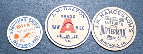 Three vintage paper - paper, milk