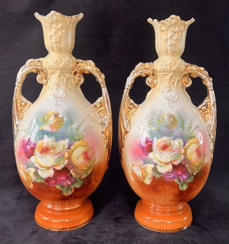 Pair pretty antique - antique, 11”