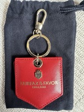 Fairfax & Favor Valentines Key Ring Mirror - Red Leather