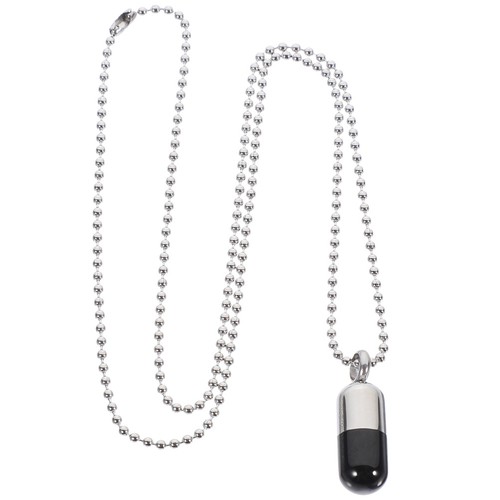 Capsule pendant necklace - capsule,