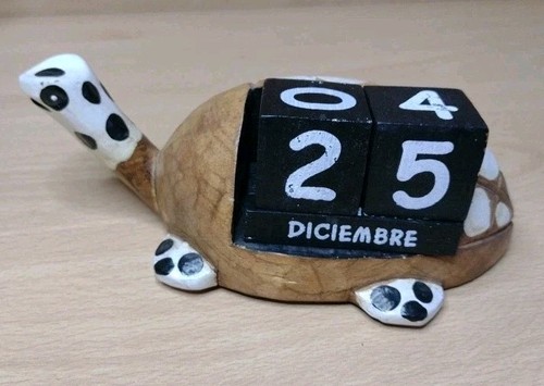 Wooden hand painted turtle - wooden,