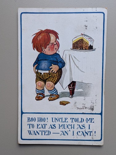 Old rare postcard artist - old,