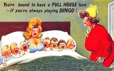 BAMFORTH  COMIC POSTCARD NO 2465  TAYLOR MOTHER AND BABY UNUSED  VERY GOOD