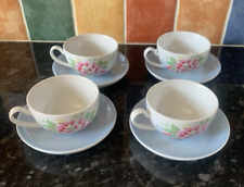 Cups & Saucers x 4 by Cath