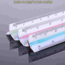 1:20-1:125/1:100-1:500 Triangular Scale Rule 30cm 12 Inch Architect Scale Ruler