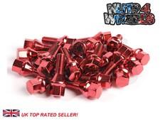 20 x Red Alloy Wheel Bolts