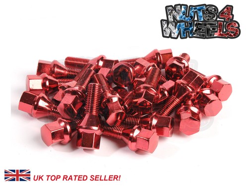 Red alloy wheel - alloy, bolts
