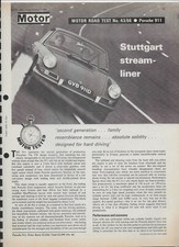 1966 Porsche 911 Motor magazine road test + Porsche 912 supplementary road test